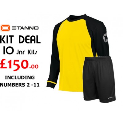 Liga Jnr Kit Deal Yellow/Black